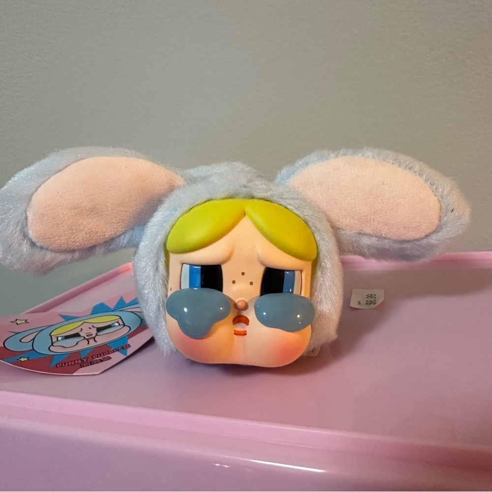 Pop Mart CRYBABY x Powerpuff Girls Series Bunny Bubbles Vinyl Face Plush (Bunny)